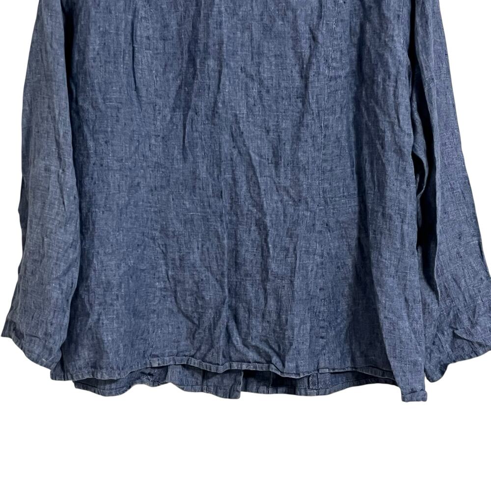 Flax Collared Button Down Lightweight Blouse - image 7